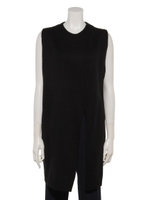 スリットニットベスト/ブラック