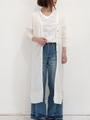 スリットロングカーディガン/OFFWHITE