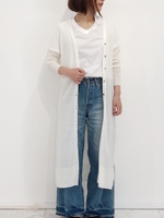 スリットロングカーディガン/OFFWHITE
