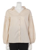 タイプライター2WAYシャツ/ベージュ