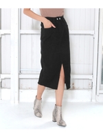 ダブルボタンセンタースリットタイト/ブラック(027)