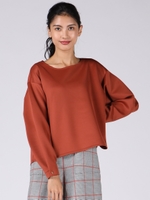 ダンボールバッククロスカットソー/ブラウン