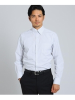 ツイルチェック ビジネス シャツ/ライトグレー(211)