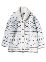 トライバルジャガードショールカーディガン/OWHT