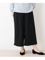 ニットジャガードワイドパンツ/ブラック(019)