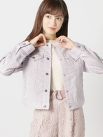 ノーカラーＧジャン/ラベンダー