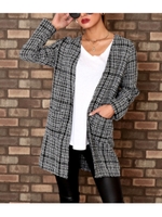 ノーカラーツイードジャケット/ブラック(027)