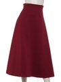 ハイライズフレアスカート/ボルドー