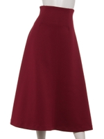 ハイライズフレアスカート/ボルドー
