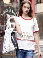 ハローキティープリントTシャツ/WH