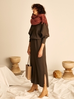 バックカシュクールワッフルワンピース/KKI