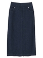 バックプリーツデニムタイトスカート_/インディゴブルー