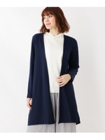バックプリーツ切り替えロングカーディガン/ネイビー(093)