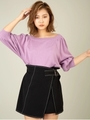 バックリボンオフショルトップス/ラベンダー