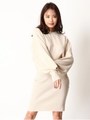 バルーンスリーブニットタイトワンピース/IVORY