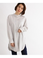 バンドカラーシャツ/ストライプ(319)