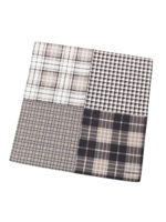 パネルチェック ハンカチ/ベージュ(052)