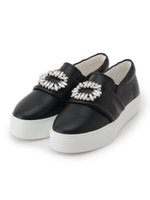 ビジュー付きスリッポン/ブラック(019)