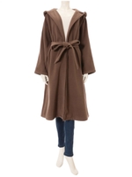 フーディーガウンコート/ブラウン