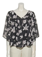 フラワーPatternAiryチュニック/ブラック