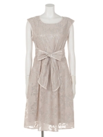 フラワー＊ストライプワンピース/花柄 ピンク