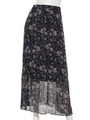 フラワーシフォンロングワッシャースカート/ネイビー系
