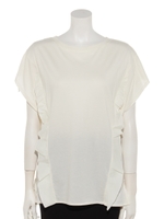 フリル切替フレンチtee/ホワイト