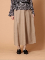 フレアスカート/ベージュ