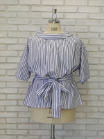 フロントボリュームギャザーブラウス/オフホワイト