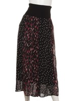 ブロッキングウエストリブパンツ/ブラック