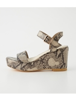 プラットフォームスエードサンダル/マルチ(混色)