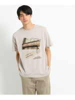 プリント×カラー刺しゅうTシャツ/ベージュ(452)