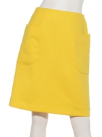 ポンチサイドポケット付スカート/YELLOW