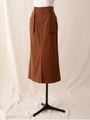 マキシナロースカート/ブラウン