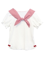 マリンスカーフトップス/レッド