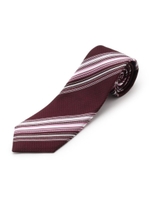 マルチストライプ　ネクタイ/ボルドー(364)