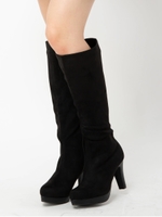 ミドル丈ブーツ/ブラック