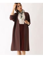 ミラノリブ ロングカーディガン/ブラウン(042)