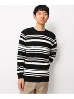 ミラノリブボーダーカットソー/ブラック(319)