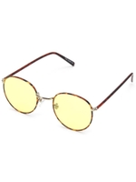 メタルフレームファッションメガネ/イエロー(032)