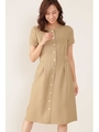 メッシュパイピングワンピース/ベージュ(040)
