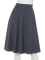 メランジデザインスカート/ネイビー