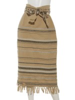 ライン刺繍SK/ベージュ