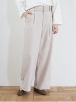 ラクラクワイドパンツ/ベージュ