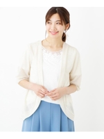 ラメジャガ−ドボレロカーディガン/ライトベージュ(051)