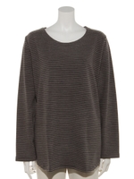 リップルボーダープルオーバー/モカ