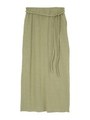 リブナロースカート/ライトカーキ
