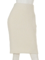 リブニットタイトスカート/オフホワイト