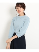 ロールネックニット/ライトグリーン(021)