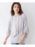 畦フロントタックニットソー/ライトグレー(011)